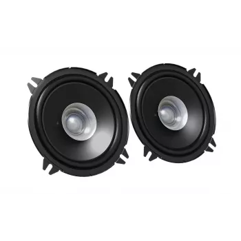 Altifalantes para automóvel JVC CS-J510X — 2 vias redondos 13 cm (4 polegadas), 30 W potência nominal / 250 W potência de pico, 4 Ω, cone de mica, profundidade de montagem 4,35 cm (2 unidades)