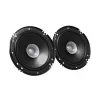 Altifalantes para automóvel JVC CS-J610X, de 2 vias, redondos de 16 cm (165 mm), 300 W máx. / 30 W RMS, 4 Ω, cone de fibra de carbono reforçado com mica, profundidade de montagem 43 mm, pretos, 2 unid.
