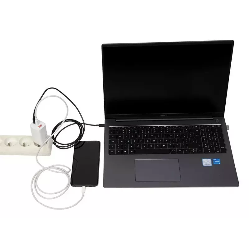 Carregador móvel IBOX ILUC65W, 65W, 2x USB-C + 1x USB-A, branco, cabo de 1,5 m