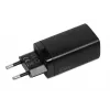 Carregador de CA para dispositivos móveis IBOX ILUC65B — 65 W, 3x USB (2x USB‑A Gen1, 1x USB‑C), preto, 100–240 V