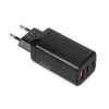 Carregador de CA para dispositivos móveis IBOX ILUC65B — 65 W, 3x USB (2x USB‑A Gen1, 1x USB‑C), preto, 100–240 V