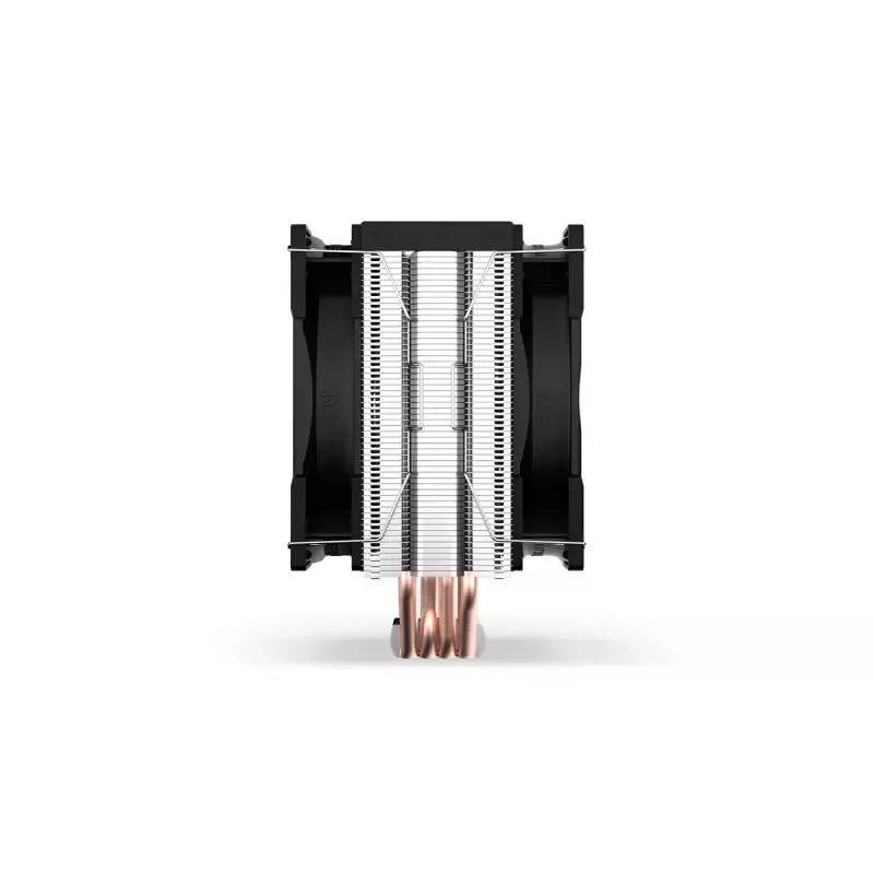 Refrigerador de ar ENDORFY Fera 5 Dual Fan — 2 ventoinhas PWM de 120 mm, 4 heatpipes, TDP 220 W, compatível com LGA 2011 e vários sockets, preto