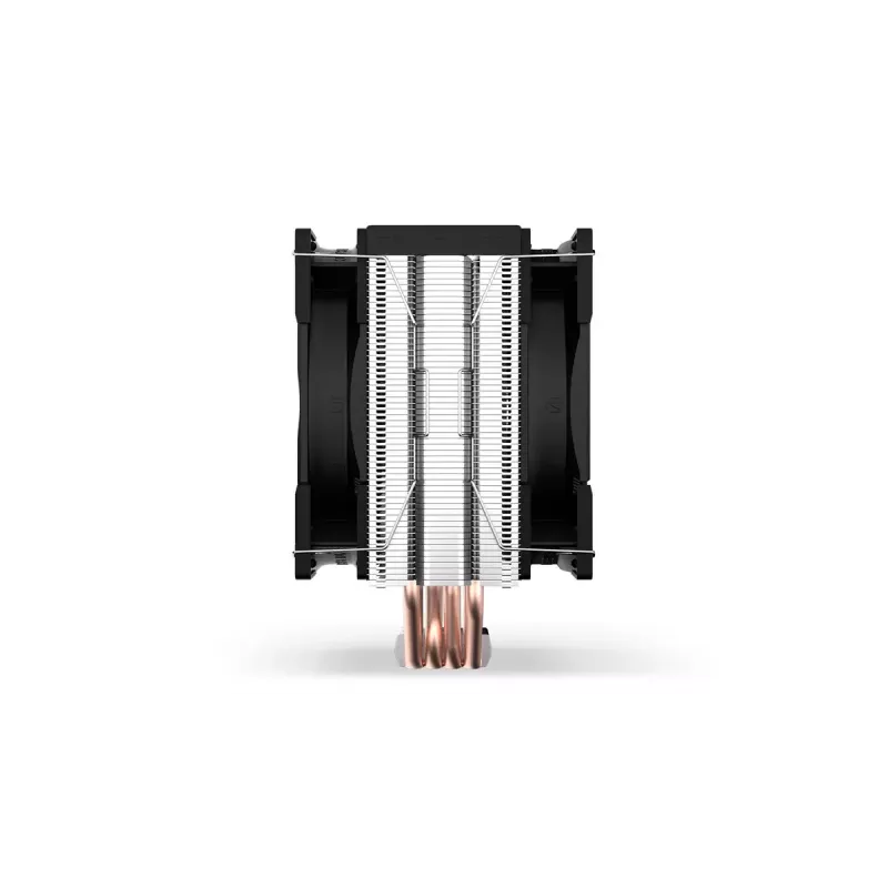 Refrigerador de ar ENDORFY Fera 5 Dual Fan — 2 ventoinhas PWM de 120 mm, 4 heatpipes, TDP 220 W, compatível com LGA 2011 e vários sockets, preto