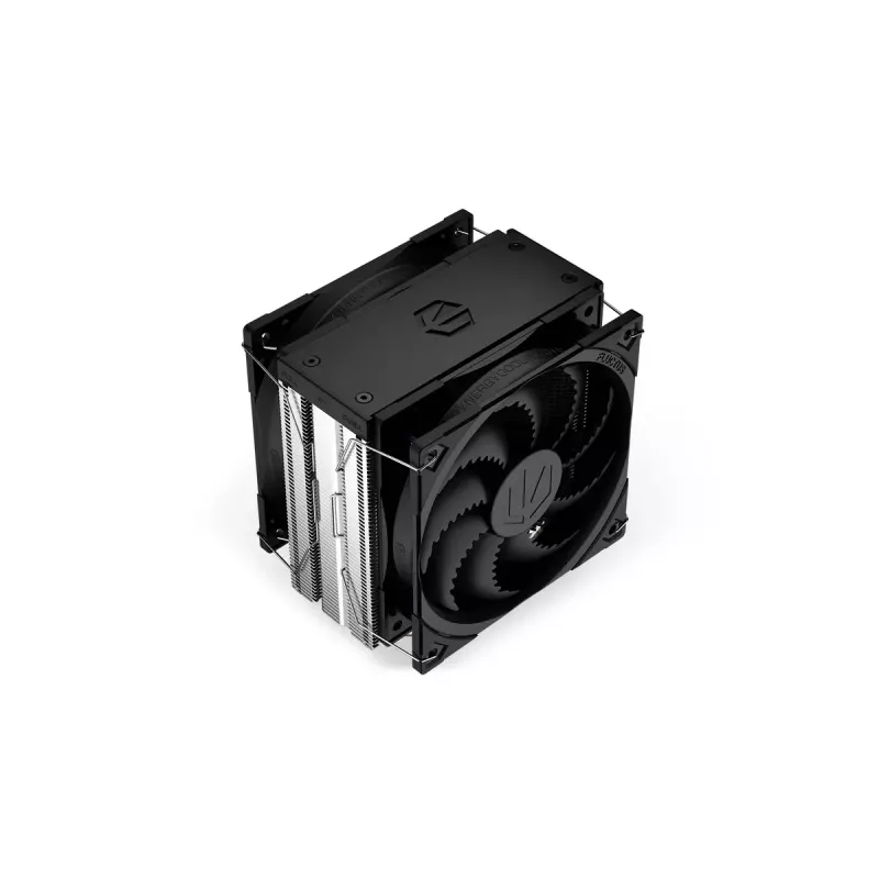 Refrigerador de ar ENDORFY Fera 5 Dual Fan — 2 ventoinhas PWM de 120 mm, 4 heatpipes, TDP 220 W, compatível com LGA 2011 e vários sockets, preto