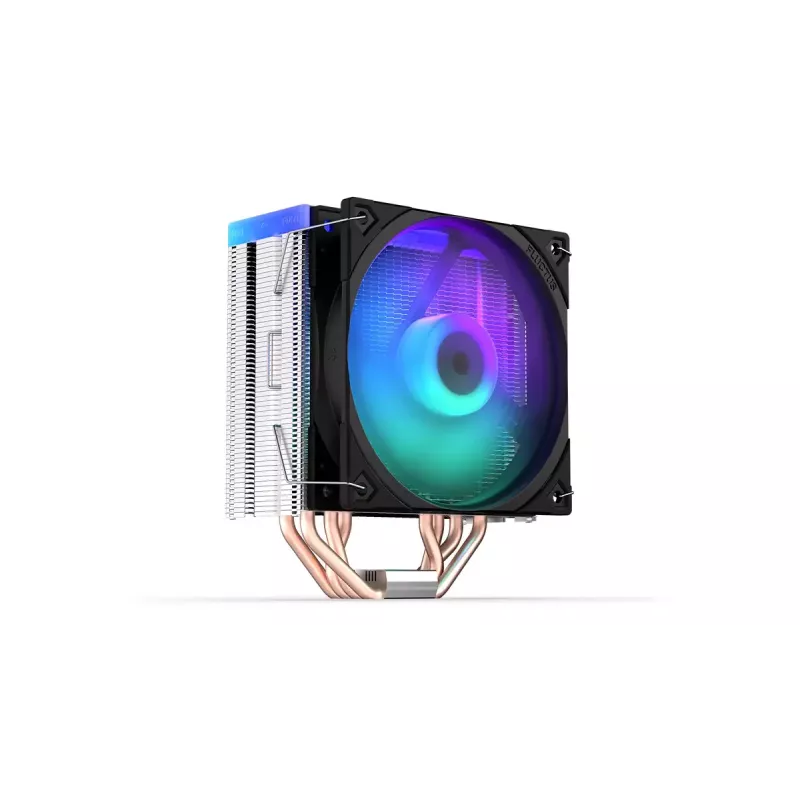 ENDORFY Fera 5 ARGB EY3A007 cooler de ar para CPU, ventoinha Fluctus PWM ARGB de 120 mm, 4 heat pipes, altura 155 mm, preto
