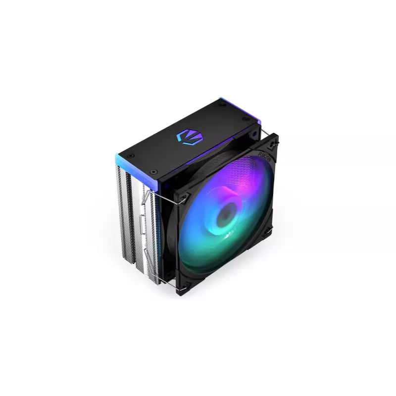 ENDORFY Fera 5 ARGB EY3A007 cooler de ar para CPU, ventoinha Fluctus PWM ARGB de 120 mm, 4 heat pipes, altura 155 mm, preto