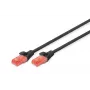 Cabo de rede DIGITUS Professional - CAT6 - U/UTP - Snagless - 2m - preto