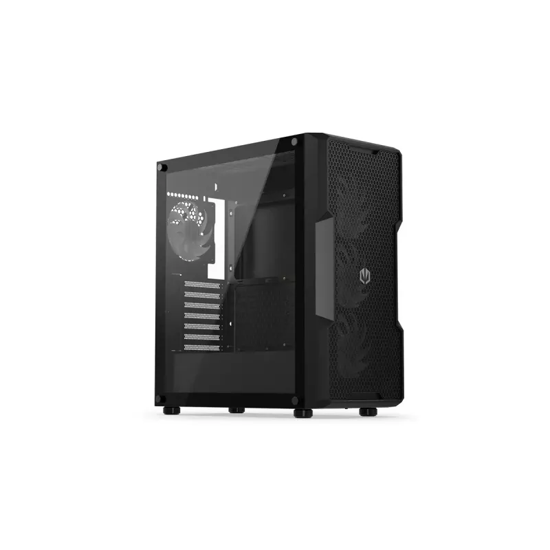 Caixa para PC ENDORFY Regnum 400 ARGB torre preta — ATX, vidro temperado, ARGB, 3x120mm à frente, 1x120mm atrás, suporta GPU 37 cm