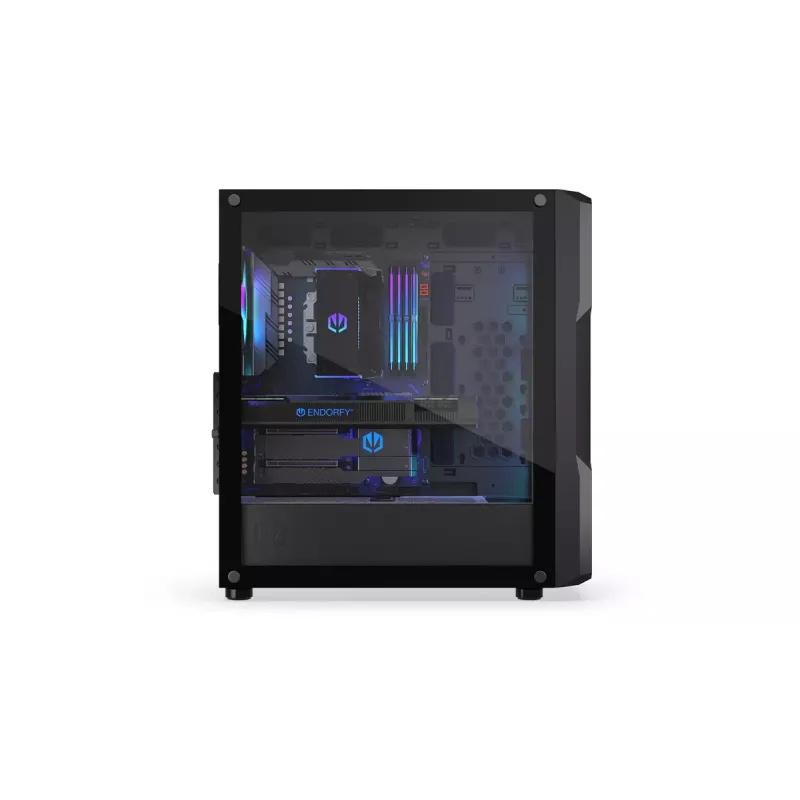 Caixa para PC ENDORFY Regnum 400 ARGB torre preta — ATX, vidro temperado, ARGB, 3x120mm à frente, 1x120mm atrás, suporta GPU 37 cm