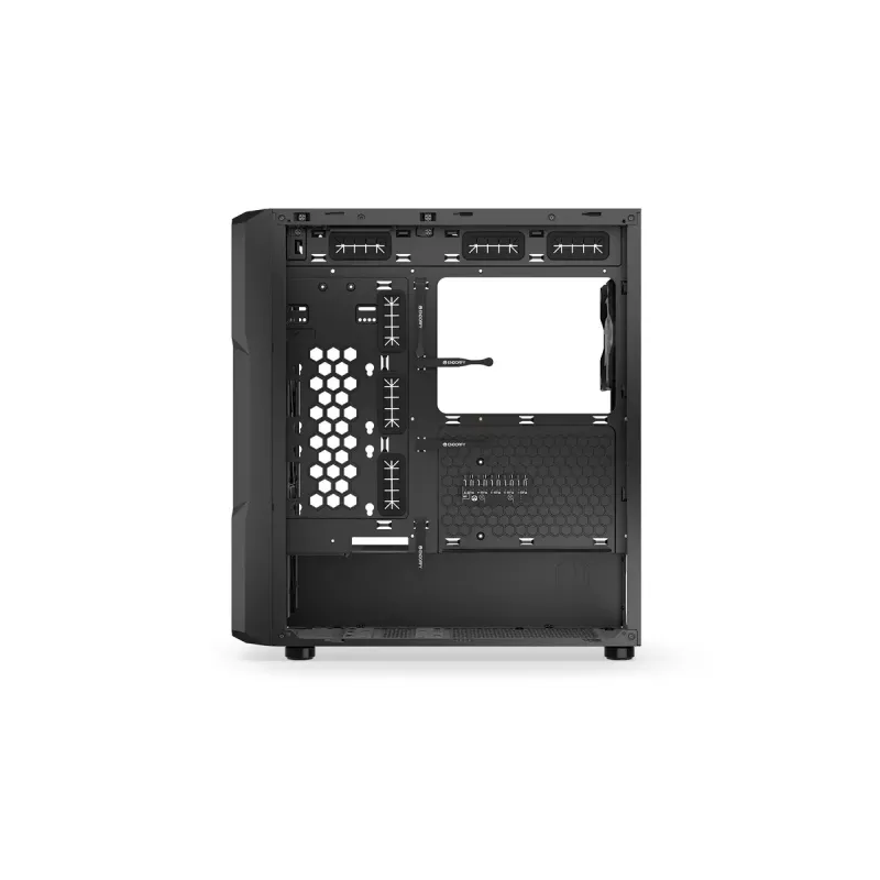 Caixa para PC ENDORFY Regnum 400 ARGB torre preta — ATX, vidro temperado, ARGB, 3x120mm à frente, 1x120mm atrás, suporta GPU 37 cm