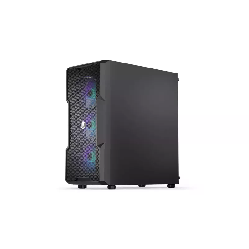 Caixa para PC ENDORFY Regnum 400 ARGB torre preta — ATX, vidro temperado, ARGB, 3x120mm à frente, 1x120mm atrás, suporta GPU 37 cm
