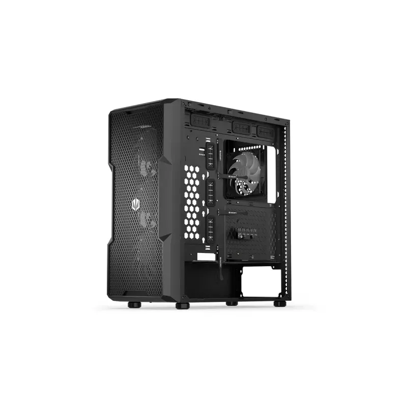 Caixa para PC ENDORFY Regnum 400 ARGB torre preta — ATX, vidro temperado, ARGB, 3x120mm à frente, 1x120mm atrás, suporta GPU 37 cm
