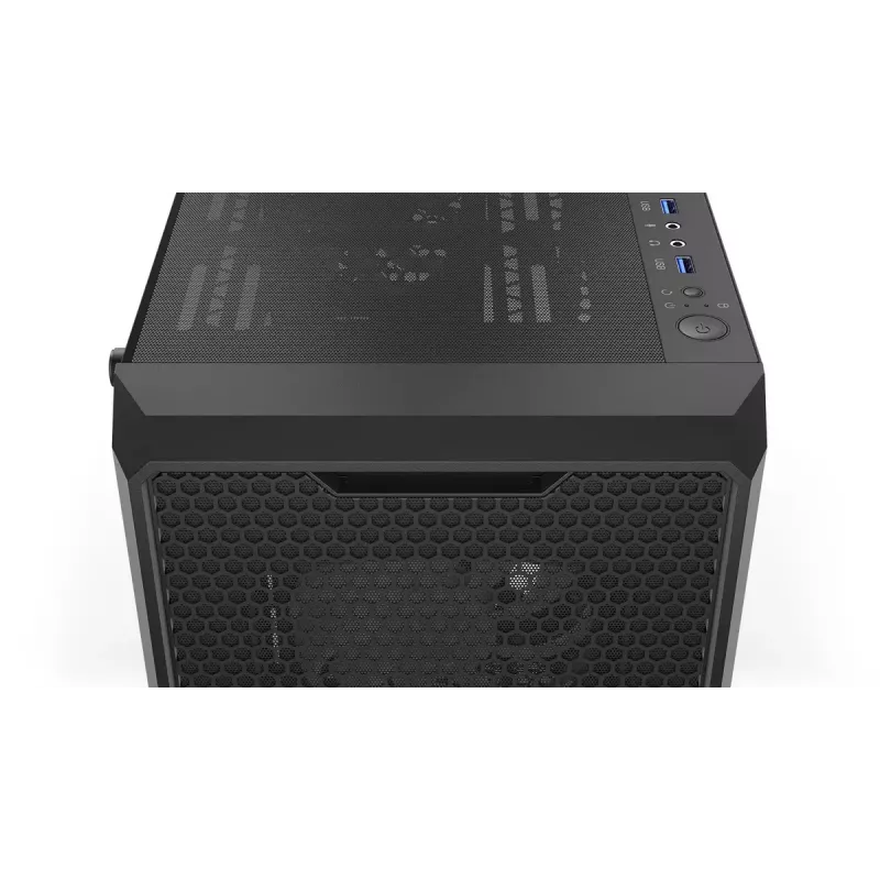 Caixa para PC ENDORFY Regnum 400 ARGB torre preta — ATX, vidro temperado, ARGB, 3x120mm à frente, 1x120mm atrás, suporta GPU 37 cm
