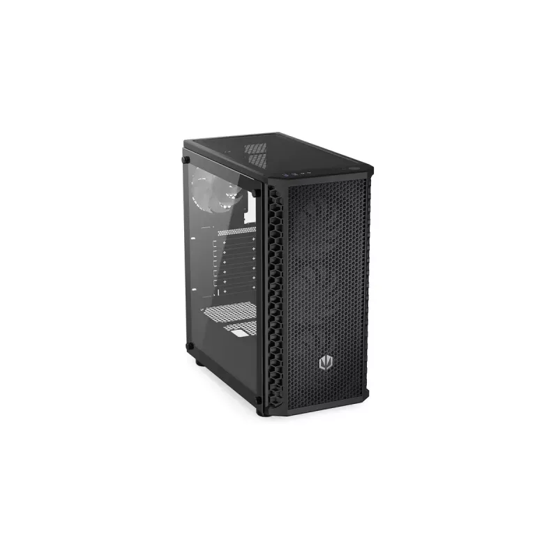 Caixa para PC ENDORFY Signum 300 ARGB torre preta — ATX, vidro temperado, iluminação ARGB, suporta GPU 350 mm, altura do refrigerador de CPU 161 mm