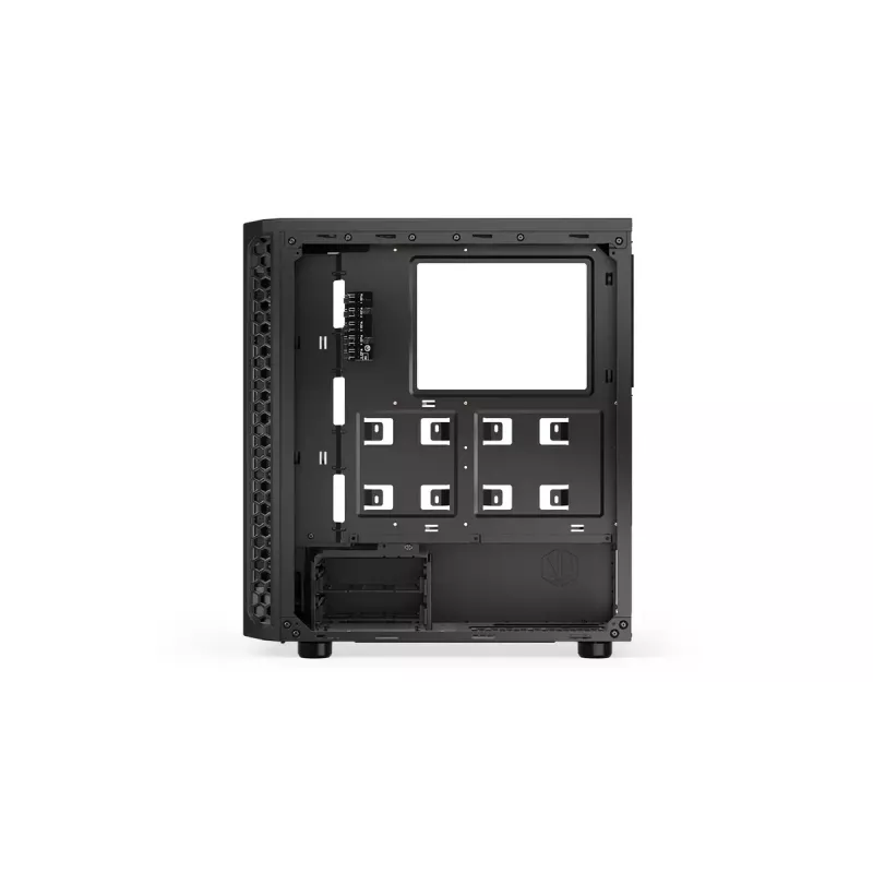 Caixa para PC ENDORFY Signum 300 ARGB torre preta — ATX, vidro temperado, iluminação ARGB, suporta GPU 350 mm, altura do refrigerador de CPU 161 mm
