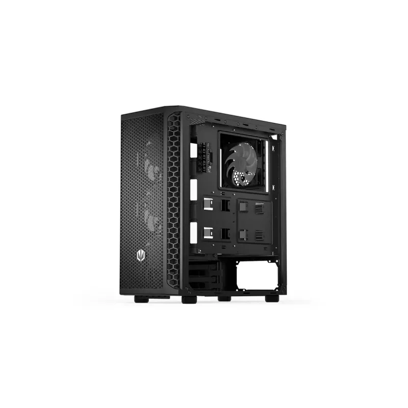 Caixa para PC ENDORFY Signum 300 ARGB torre preta — ATX, vidro temperado, iluminação ARGB, suporta GPU 350 mm, altura do refrigerador de CPU 161 mm