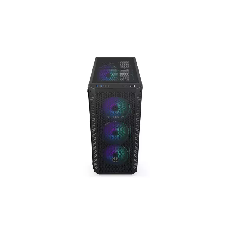 Caixa para PC ENDORFY Signum 300 ARGB torre preta — ATX, vidro temperado, iluminação ARGB, suporta GPU 350 mm, altura do refrigerador de CPU 161 mm