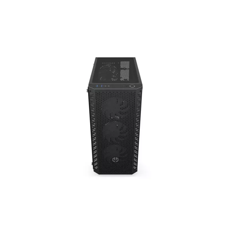 Caixa para PC ENDORFY Signum 300 ARGB torre preta — ATX, vidro temperado, iluminação ARGB, suporta GPU 350 mm, altura do refrigerador de CPU 161 mm