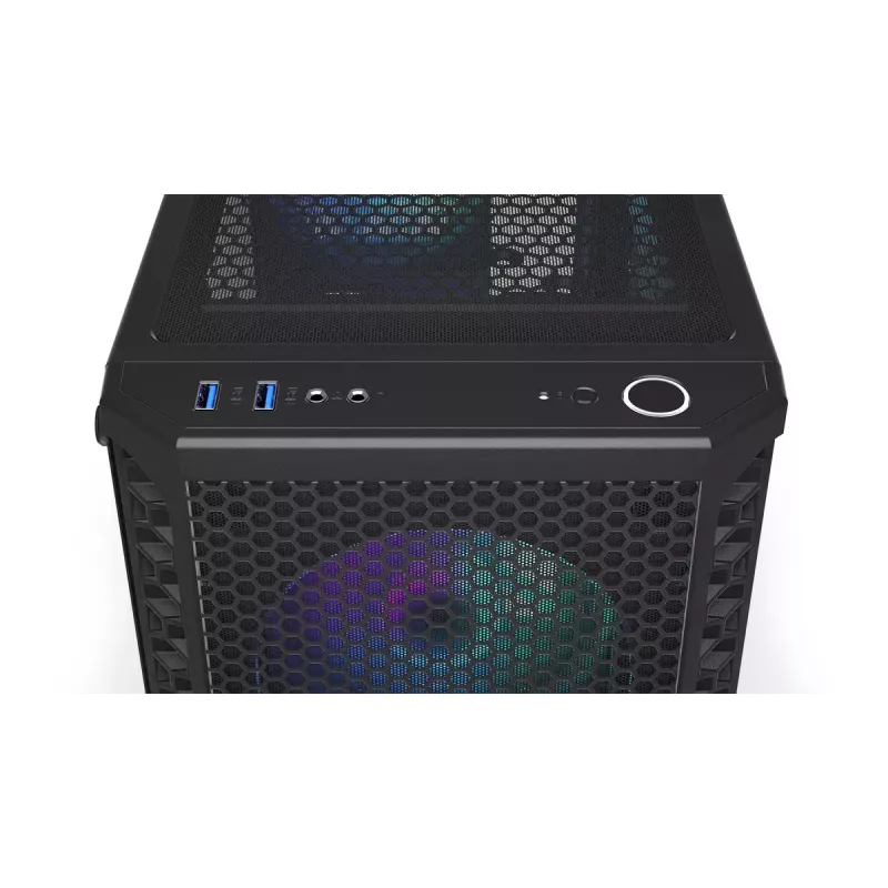 Caixa para PC ENDORFY Signum 300 ARGB torre preta — ATX, vidro temperado, iluminação ARGB, suporta GPU 350 mm, altura do refrigerador de CPU 161 mm