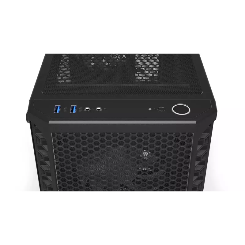 Caixa para PC ENDORFY Signum 300 ARGB torre preta — ATX, vidro temperado, iluminação ARGB, suporta GPU 350 mm, altura do refrigerador de CPU 161 mm