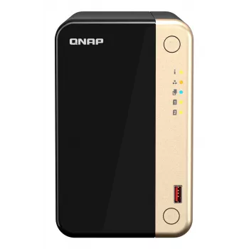 QNAP TS-264 NAS torre Intel® Celeron® N5095 8 GB 0 TB QNAP QTS preto, dourado