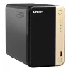 QNAP TS-264 NAS torre Intel® Celeron® N5095 8 GB 0 TB QNAP QTS preto, dourado