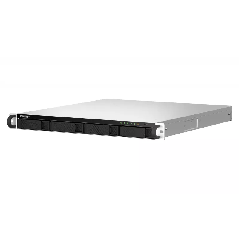 QNAP TS-464U NAS rack (1U) Intel® Celeron® N5095 8 GB DDR4 0 TB QNAP Turbo System alumínio, preto