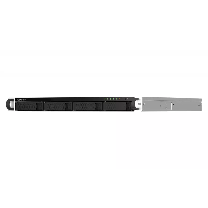 QNAP TS-464U NAS rack (1U) Intel® Celeron® N5095 8 GB DDR4 0 TB QNAP Turbo System alumínio, preto