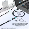 Unitek C14086BK-1.5M cabo de extensão USB-C (M/F), 10 Gbps, 4K, PD 100 W, 1,5 m, preto