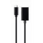Cabo adaptador USB Type-C para DisplayPort GEMBIRD, 4K, 15 cm, preto