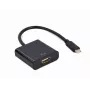 Cabo adaptador USB Type-C para HDMI GEMBIRD, 4K@60Hz, 15cm, preto