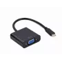 Adaptador USB Type-C para VGA GEMBIRD, 15 cm, preto