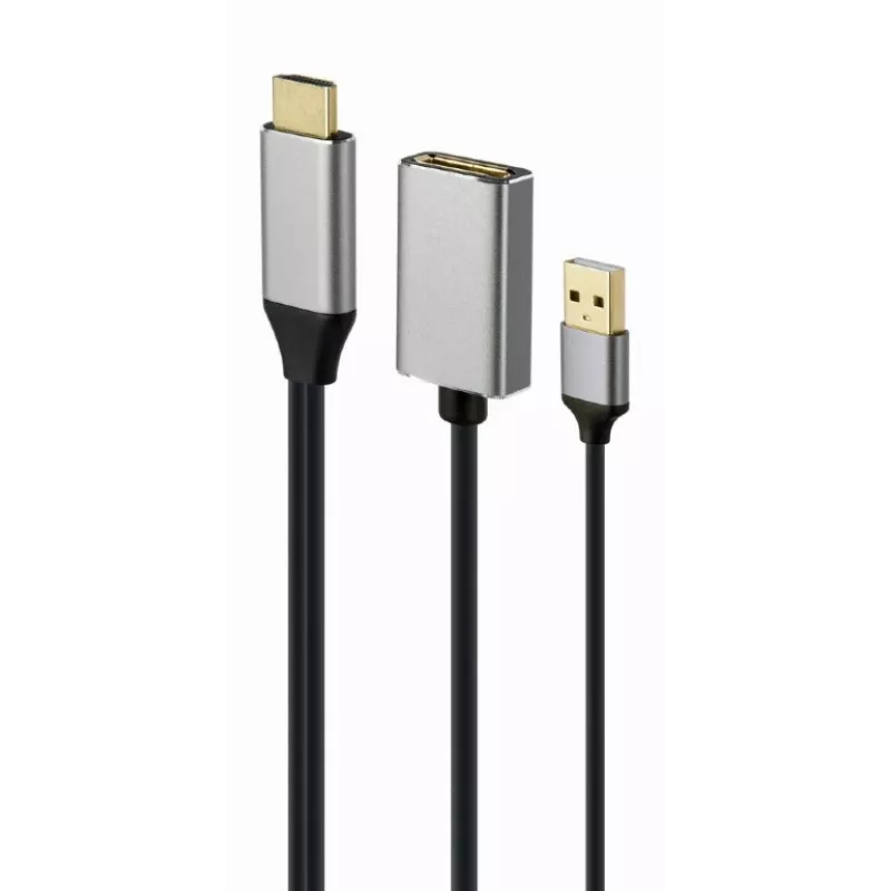 Adaptador GEMBIRD Ativo 4K HDMI Macho para DisplayPort Fêmea, Preto