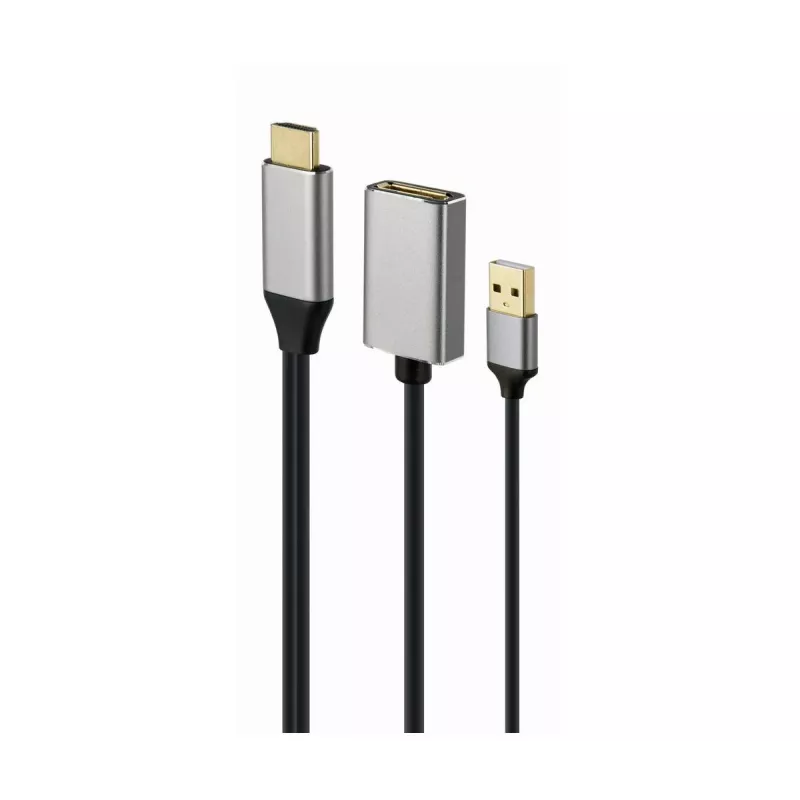 Adaptador GEMBIRD Ativo 4K HDMI Macho para DisplayPort Fêmea, Preto