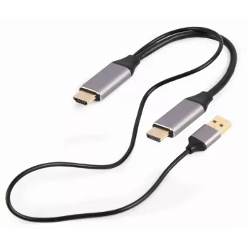 Cabo Adaptador GEMBIRD Ativo 4K HDMI Macho para DisplayPort Macho, 2 m – Preto
