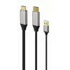 Cabo Adaptador GEMBIRD Ativo 4K HDMI Macho para DisplayPort Macho, 2 m – Preto