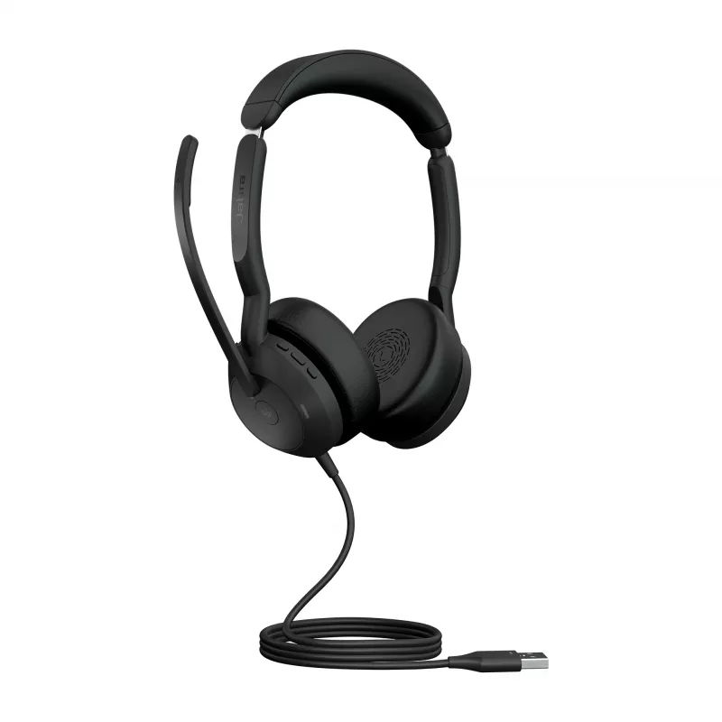 Jabra Evolve2 50 - USB-A MS Estéreo, Com Fios, Escritório/Callcenter, 20 - 20000 Hz, 127 g, Headset, Preto