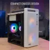 Caixa para PC AEROCOOL PGS CS-109-G-WT-v1 Mini Tower SPCC branco — microATX, até 26 cm GPU, FRGB, Frente em Malha