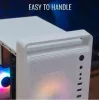 Caixa para PC AEROCOOL PGS CS-109-G-WT-v1 Mini Tower SPCC branco — microATX, até 26 cm GPU, FRGB, Frente em Malha
