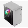Caixa para PC AEROCOOL PGS CS-109-G-WT-v1 Mini Tower SPCC branco — microATX, até 26 cm GPU, FRGB, Frente em Malha