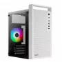 Caixa para PC AEROCOOL PGS CS-109-G-WT-v1 Mini Tower SPCC branco — microATX, até 26 cm GPU, FRGB, Frente em Malha