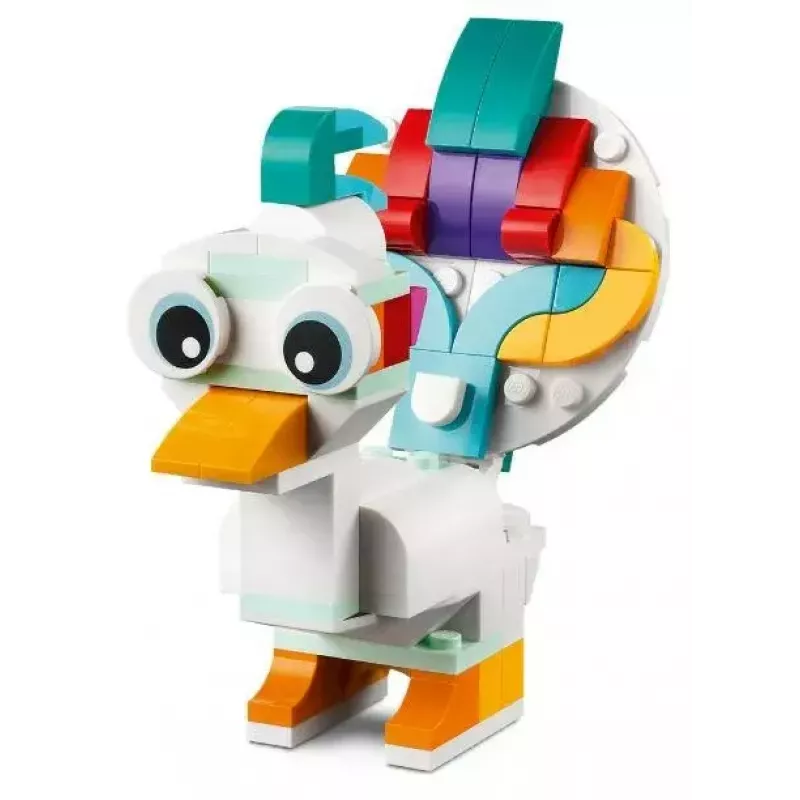 Brinquedo de Construção LEGO Creator 3em1 31140 Unicórnio Mágico, 145 Peças, 130 mm de Altura, Idade 7+