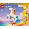 Brinquedo de Construção LEGO Creator 3em1 31140 Unicórnio Mágico, 145 Peças, 130 mm de Altura, Idade 7+