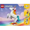 Brinquedo de Construção LEGO Creator 3em1 31140 Unicórnio Mágico, 145 Peças, 130 mm de Altura, Idade 7+