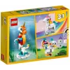 Brinquedo de Construção LEGO Creator 3em1 31140 Unicórnio Mágico, 145 Peças, 130 mm de Altura, Idade 7+