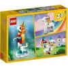 Brinquedo de Construção LEGO Creator 3em1 31140 Unicórnio Mágico, 145 Peças, 130 mm de Altura, Idade 7+