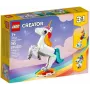 Brinquedo de Construção LEGO Creator 3em1 31140 Unicórnio Mágico, 145 Peças, 130 mm de Altura, Idade 7+