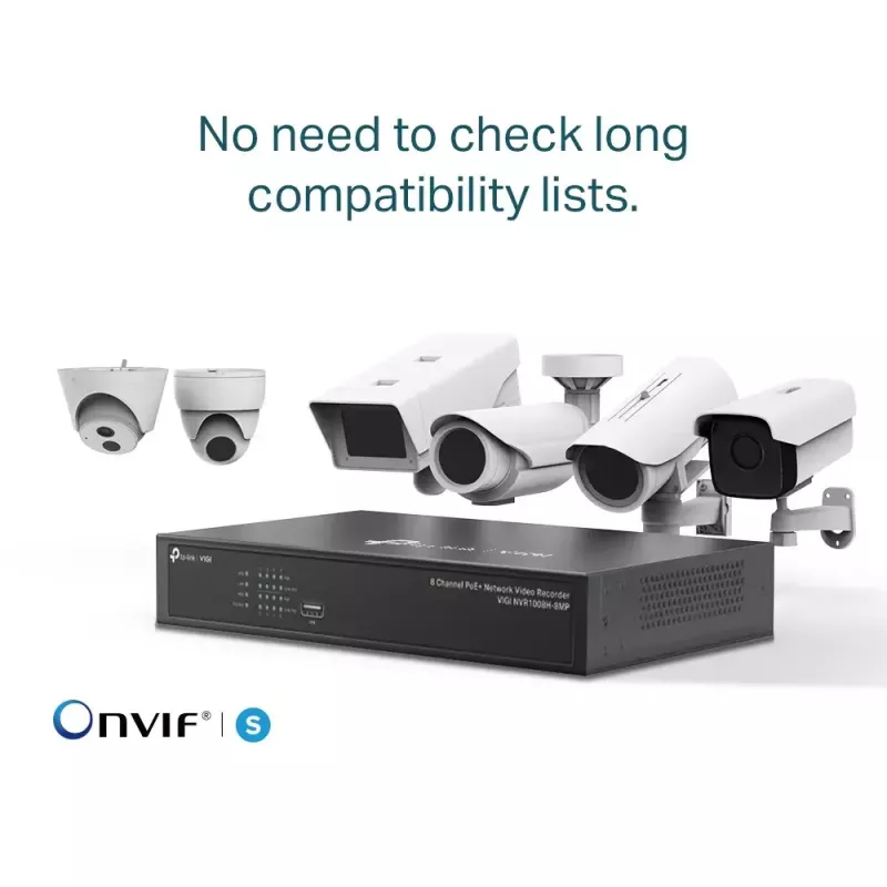Gravador de vídeo em rede PoE+ TP-Link VIGI 8 canais