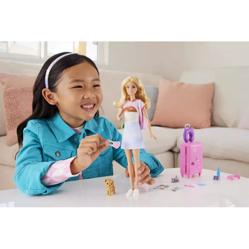 Boneca e acessórios Barbie Dreamhouse Adventures, conjunto de viagem 