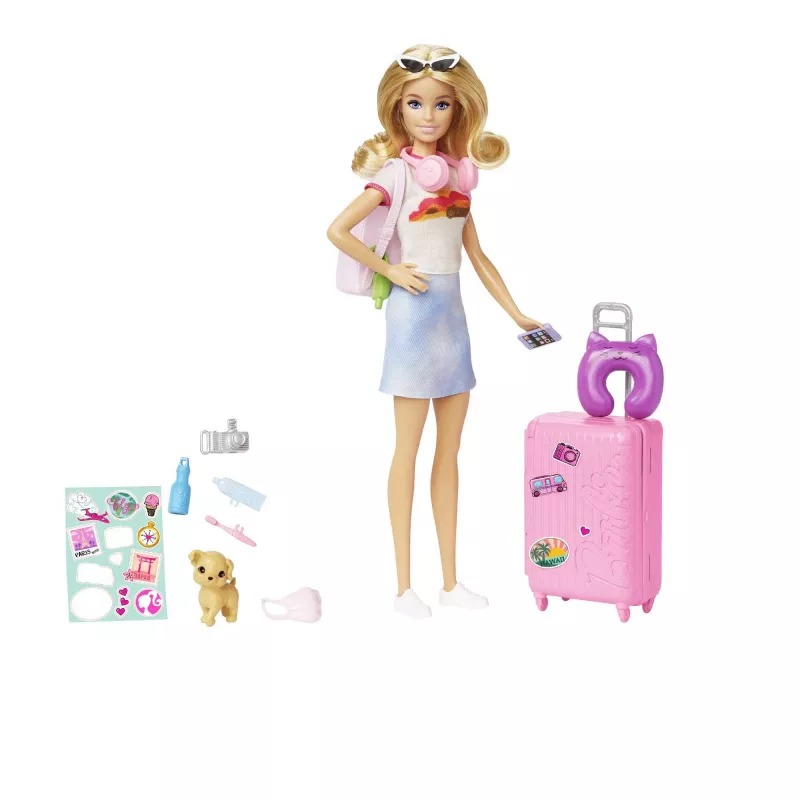 Boneca e acessórios Barbie Dreamhouse Adventures, conjunto de viagem 